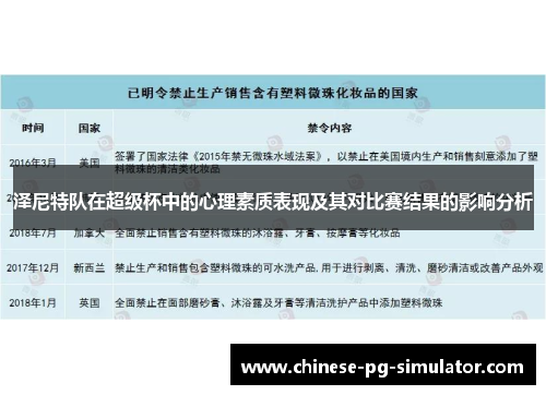 泽尼特队在超级杯中的心理素质表现及其对比赛结果的影响分析 泽尼特队在超级杯中的心理素质表现及其对比赛结果的影响分析